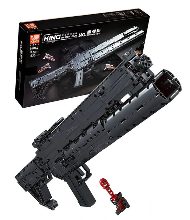 תואם לגו דגם 14014, MOULD KING Grenade Gun רובה מטול רימונים