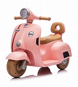 אופנוע/קטנוע ממונע 6V וספה וינטג' בגוון ורוד, סדרת רטרו Retro Line אופנוע/קטנוע ממונע 6V וספה וינטג' בגוון ורוד, סדרת רטרו Retro Line