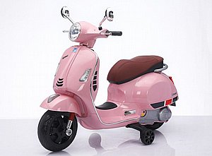אופנוע ממונע 12V וספה וינטג' בגוון ורוד, סדרת רטרו Retro Line אופנוע ממונע 12V וספה וינטג' בגוון ורוד, סדרת רטרו Retro Line