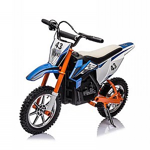אופנוע שטח ממונע 36V לנוער בגוון כחול/לבן אופנוע שטח ממונע 36V לנוער בגוון כחול/לבן