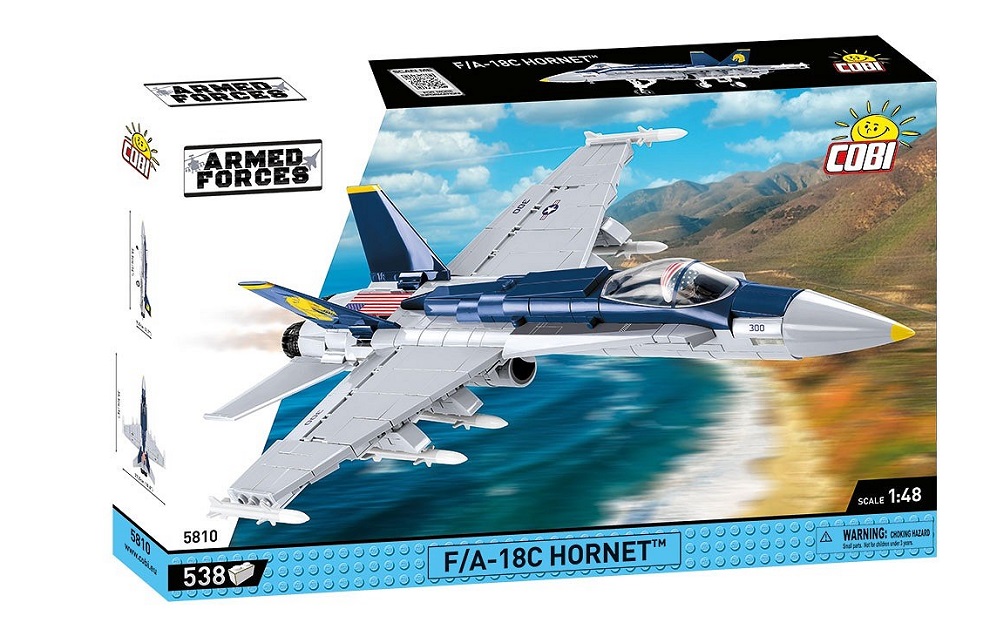 COBI F/A-18C Hornet – Maquette à Construire En Blocs, 540 Pièces, échelle 1:48, Avion De Chasse Suisse, Dès 7 Ans