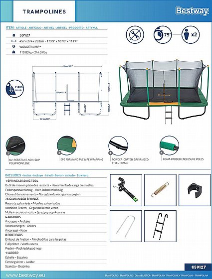 ���������/����� ������ ������/�� BESTWAY ������ 2.83*2.74*4.57 ���, ������ ��� ���� ������� �����, ���� Xtreme Air ��� 59127 ��� ��� 2026 - ����� ������: ����� ���� 2026!