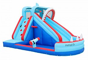 מתקן מים מתנפח הכולל מגלשה גבוהה+קיר טיפוס+תותח מים+בריכת שיכשוך, דגם 83046 AirMyFun מבית דוקטור דולפין מתקן מים מתנפח הכולל מגלשה גבוהה+קיר טיפוס+תותח מים+בריכת שיכשוך, דגם 83046 AirMyFun מבית דוקטור דולפין