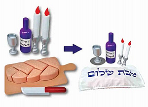 ערכת 'אמא ואבא של שבת' עשויה מעץ לילדים/ות, הכוללת מגוון אביזרים לשבת, מק"ט 8425H ערכת 'אמא ואבא של שבת' עשויה מעץ לילדים/ות, הכוללת מגוון אביזרים לשבת, מק"ט 8425H
