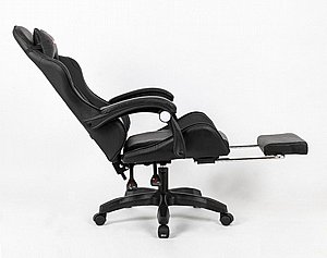 כיסא גיימינג ארגונומי איכותי כולל הדום נשלף+נקודת עיסוי+כריות ראש/גב+מנגנון הגבהה והנמכה, בגוון שחור כיסא גיימינג ארגונומי איכותי כולל הדום נשלף+נקודת עיסוי+כריות ראש/גב+מנגנון הגבהה והנמכה, בגוון שחור