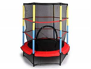 טרמפולינה/קפצית צבעונית לילדים/ות בקוטר 1.40 מטר/"55 אינץ הכוללת רשת הגנה חיצונית טרמפולינה/קפצית צבעונית לילדים/ות בקוטר 1.40 מטר/"55 אינץ הכוללת רשת הגנה חיצונית